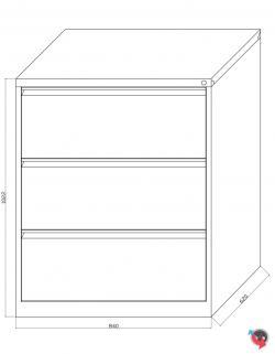 Stahl-Hängeregistratur-Schrank